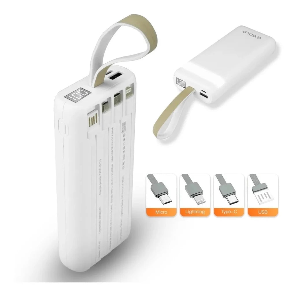 Carregador Portátil Power Bank 20.000Mah Com Lanterna Led e Carregamento Rápido - Grupo Maldini